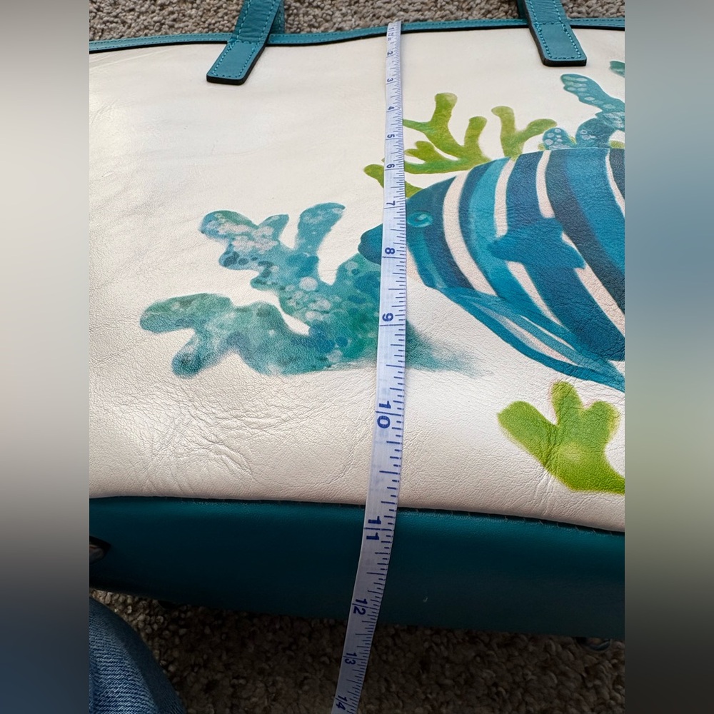 Patricia Nash Marconia Striped Fish Tote Leather Bag *NWT* - Picture 9 of 11